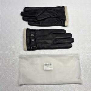 Men’s Leather Gloves Lined Black XL NWT
